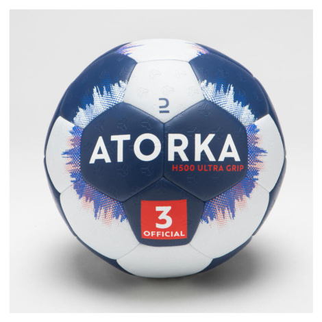 Hybridná lopta na hádzanú H500 veľkosť 3 modro-biela ATORKA