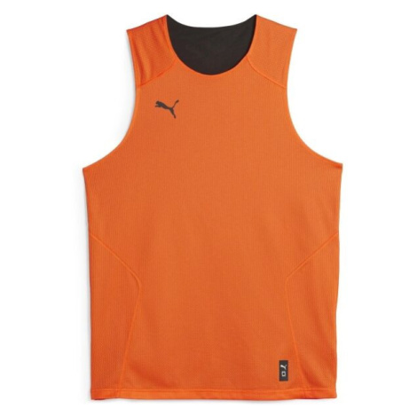 Puma HOOPS TEAM REVERSE PRACTICE JERSEY Pánsky basketbalový dres, oranžová, veľkosť