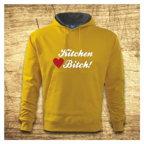 Mikina s kapucňou s motívom Kitchen bitch!