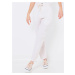 Pink and White Ladies Striped Linen High Waisted Trousers CAMAIEU - Ladies