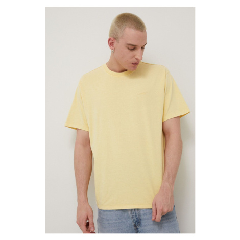 Bavlnené tričko Levi's A0637.0024-YellowsOra, žltá farba, jednofarebné Levi´s