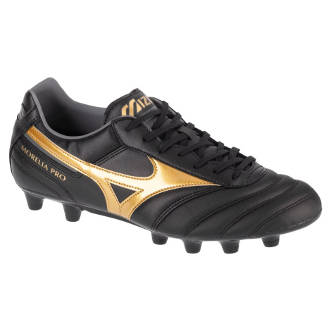 ČIERNO-ZLATÉ KOŽENÉ KOPAČKY MIZUNO MORELIA II PRO FG P1GA231350