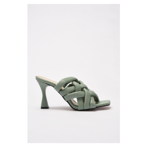 Zelené dámske papuče Trendyol
