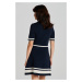 ŠATY GANT POLO HALF ZIP KNIT DRESS EVENING BLUE