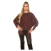 Trendy KouCla glitter bat jumper with lacing black Einheitsgroesse