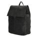 Beagles Čierny objemný kožený batoh „Saint Tropez“ 12L
