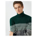 Koton Basic Knitwear Sweater Turtleneck Color Block Slim Fit