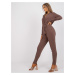 Serafini Brown Overall with Long Sleeves