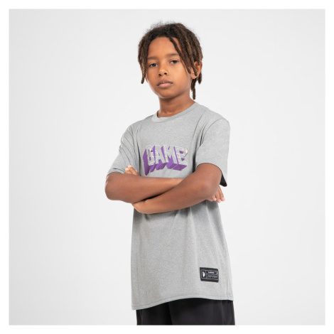 Detské basketbalové tričko TS500 FAST sivé TARMAK