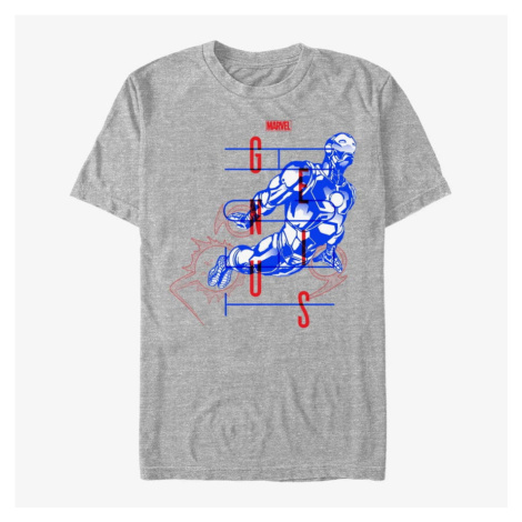 Queens Marvel - Ironman Blue Men's T-Shirt Heather Grey