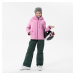 Detské lyžiarske nohavice 500 PNF s trakmi nepremokavé zelené