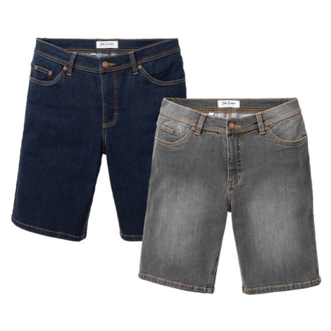 Strečové džínsové bermudy, Regular Fit (2ks v balení) bonprix