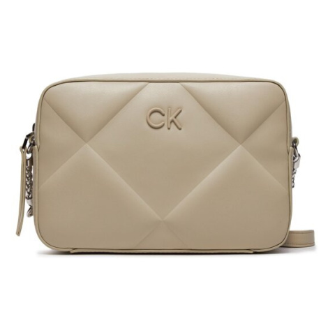 Calvin Klein Kabelka Quilt K60K611891 Béžová