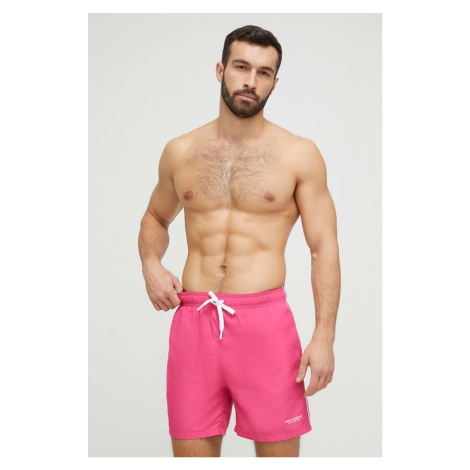 Plavkové šortky Armani Exchange ružová farba