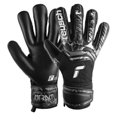 Reusch ATTRAKT INFINITY FINGER SUPPORT Futbalové brankárske rukavice, čierna, veľkosť