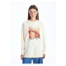 LC Waikiki Crew Neck Printed Long Sleeve Women's Sweatshirt Tunic