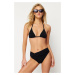 Trendyol Black Knotted Hipster Bikini Bottom