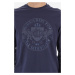 Tričko La Martina Man T-Shirt L/S Peached Cotton Modrá