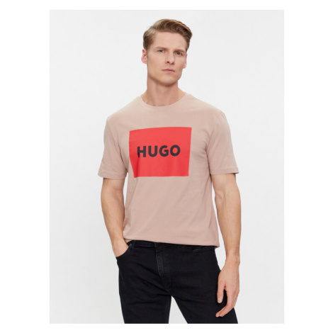 Hugo Tričko Dulive222 50467952 Béžová Regular Fit Hugo Boss