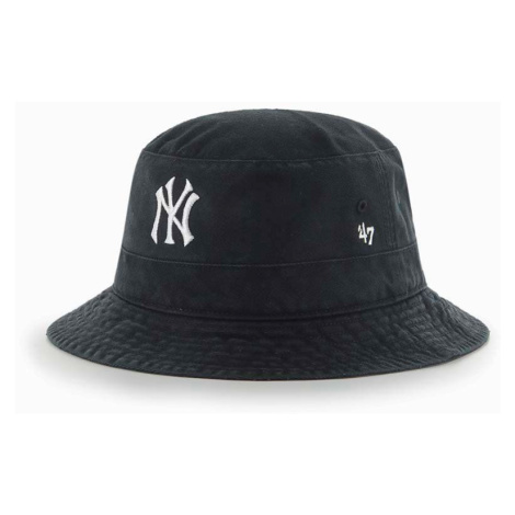 Bavlnený klobúk 47brand New York Yankeees čierna farba, bavlnený 47 Brand