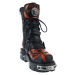 topánky kožené NEW ROCK Vampire Boots (107-S1) Black-Orange Čierna červená