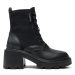 Tommy Jeans Členková obuv Tjw Mid Heel Boot Mix Media EN0EN02556 Čierna