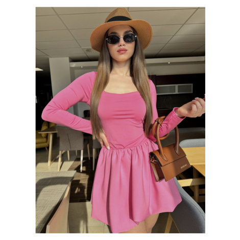 Fuchsiové PUFFY šaty iMóda