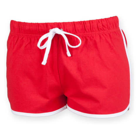 SF (Skinnifit) Detské retro šortky - Červená / biela