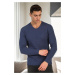 41878 Dewberry V Neck Mens Sweater-INDIGO