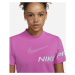 Dámske tréningové tričko s krátkym rukávom NIKE W NIKE PRO DF GRX SS CROP TOP-Pink