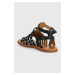 Detské kožené sandále Pom D'api čierna farba