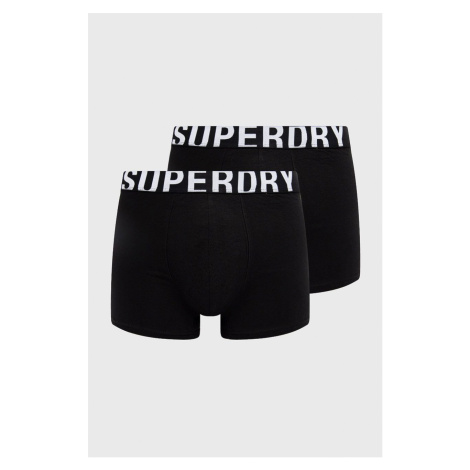 Boxerky Superdry (2-pak) čierna farba