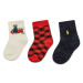 Polo Ralph Lauren Súprava 3 párov vysokých detských ponožiek 441896730001 Farebná