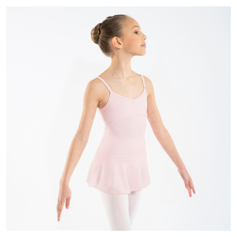 Dievčenská baletná tunika 500 bledoružová DOMYOS