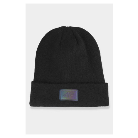 Women's winter hat with logo 4F black