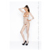 Passion BS040 white - Bodystocking Farba: Biela