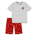 Pánske pyžamo 326/142 Amigo Grey s červenou - Cornette šedá/červená