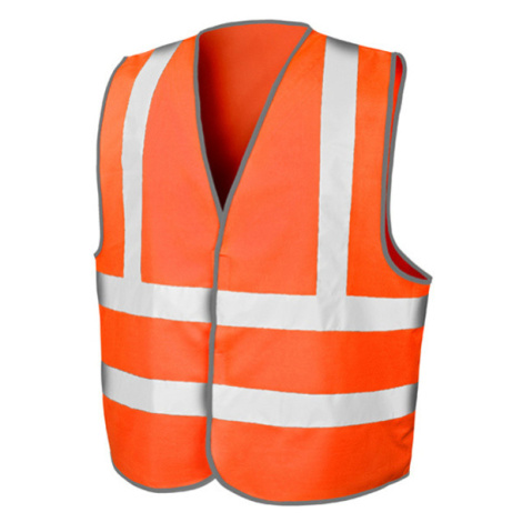 Result Motorway Unisex bezpečnostná reflexná vesta na diaľnici R201X Fluorescent Orange