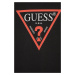 Dievčenské bavlnené šaty Guess čierna farba, mini, rovné