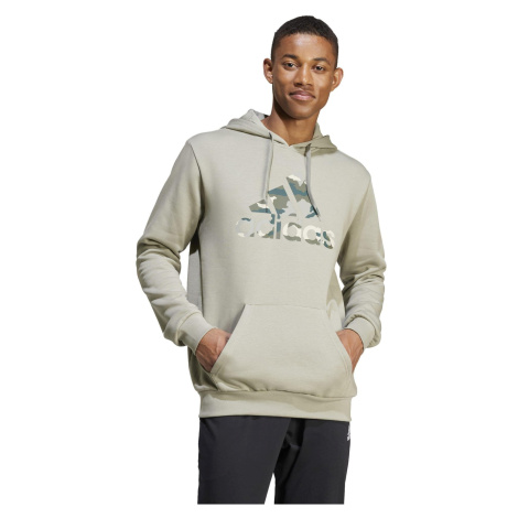 PÁNSKA MIKINA S KAPUCŇOU NA FITNES ADIDAS SIVÁ