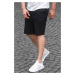 Madmext Black Basic Linen Men's Shorts 6506