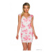 Dámske šaty 25679-1 - Moda Italia krémová-růžová