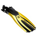 Potápačské nastaviteľné plutvy Avanti Superchannel ABS na potápanie s prístrojom žlto-čierne