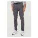 Nohavice Calvin Klein pánske,šedá farba,priliehavé,K10K110979