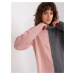 Grey-pink long women's turtleneck sweater