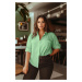 Trendyol Curve Green Boyfriend Woven Shirt