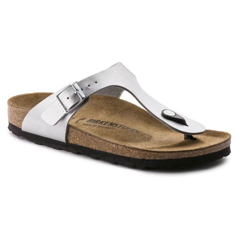 Birkenstock Gizeh Birko-Flor Silver Narrow Fit