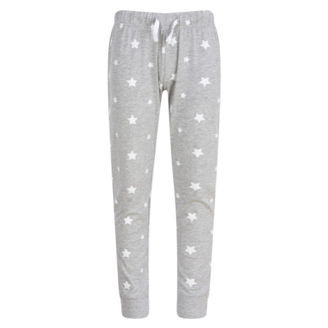 SF (Skinnifit) Detské pyžamové nohavice so vzorom - Šedý melír / biela