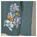 Pyžamové tričko s dlhými rukávmi a stredovou potlačou "okvetných lístkov"