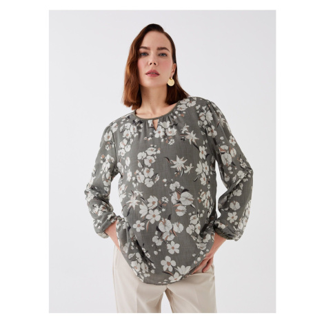 LC Waikiki Crew Neck Floral Long Sleeve Women's Blouse